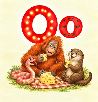 Orm, orangutang og odder spiser ost i Augusta
