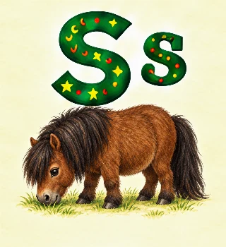 Shetlandspony i Augusta