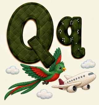 Quetzal flyver ved siden af et qatar airways fly. i Lappeline