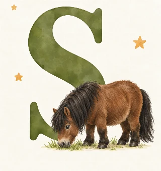 Shetlandspony i Liva