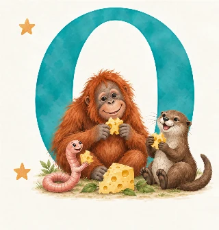Orm, orangutang og odder spiser ost i Liva
