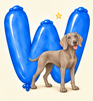 Weimaraner i Lulu